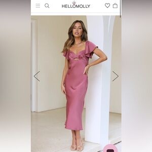 Hello Molly Midi Dress in Plum